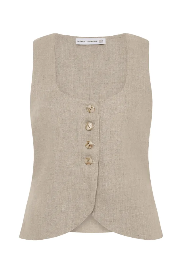 Women Faithfull The Brand Tops Stanze Vest Natural