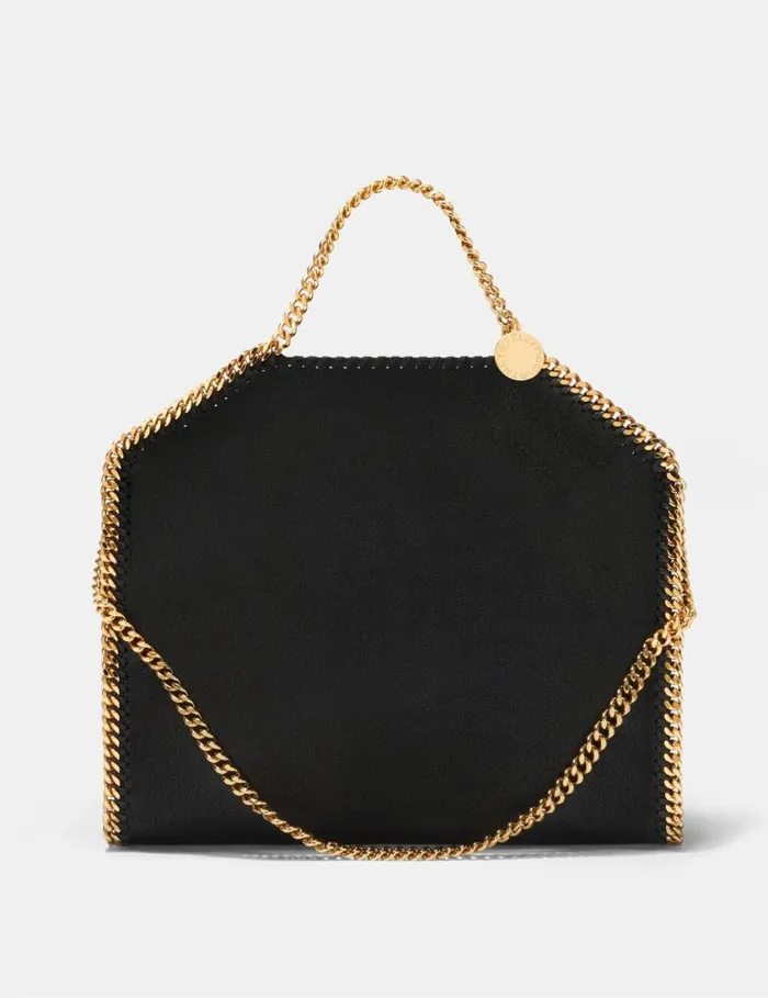 Women Falabella FoldOver Tote Bag Black Stella McCartney Shoulder Bags