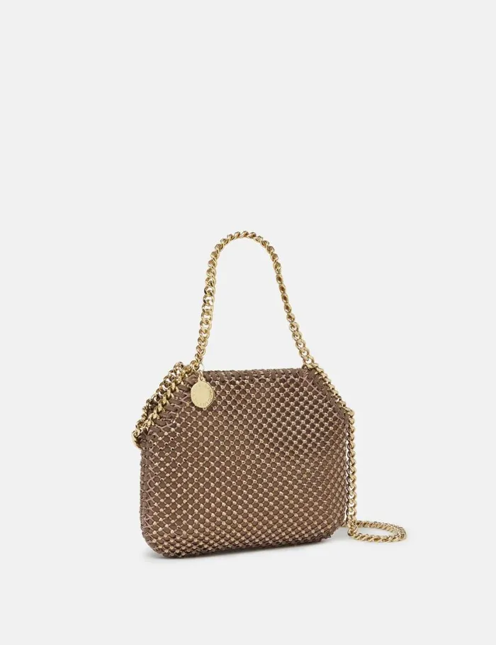 Women Falabella Tiny Crystal Tote Bag Metallic Brown Stella McCartney Crossbody Bags Women Falabella Tiny Crystal Tote Bag Metallic Brown Stella McCartney Crossbody Bags