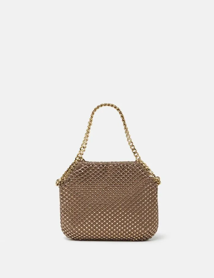 Women Falabella Tiny Crystal Tote Bag Metallic Brown Stella McCartney Crossbody Bags Women Falabella Tiny Crystal Tote Bag Metallic Brown Stella McCartney Crossbody Bags