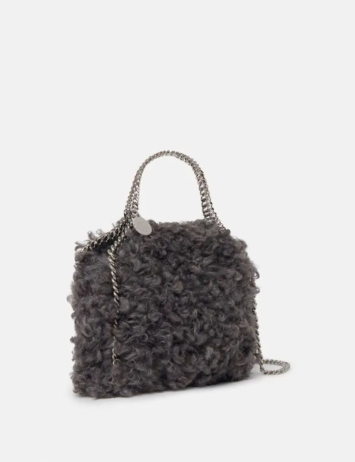 Women Falabella Tiny Teddy Tote Bag Smoke Grey Stella McCartney TopHandle Bags Women Falabella Tiny Teddy Tote Bag Smoke Grey Stella McCartney TopHandle Bags