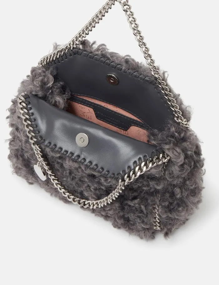 Women Falabella Tiny Teddy Tote Bag Smoke Grey Stella McCartney TopHandle Bags Women Falabella Tiny Teddy Tote Bag Smoke Grey Stella McCartney TopHandle Bags