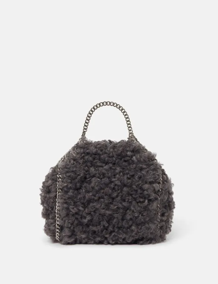 Women Falabella Tiny Teddy Tote Bag Smoke Grey Stella McCartney TopHandle Bags Women Falabella Tiny Teddy Tote Bag Smoke Grey Stella McCartney TopHandle Bags