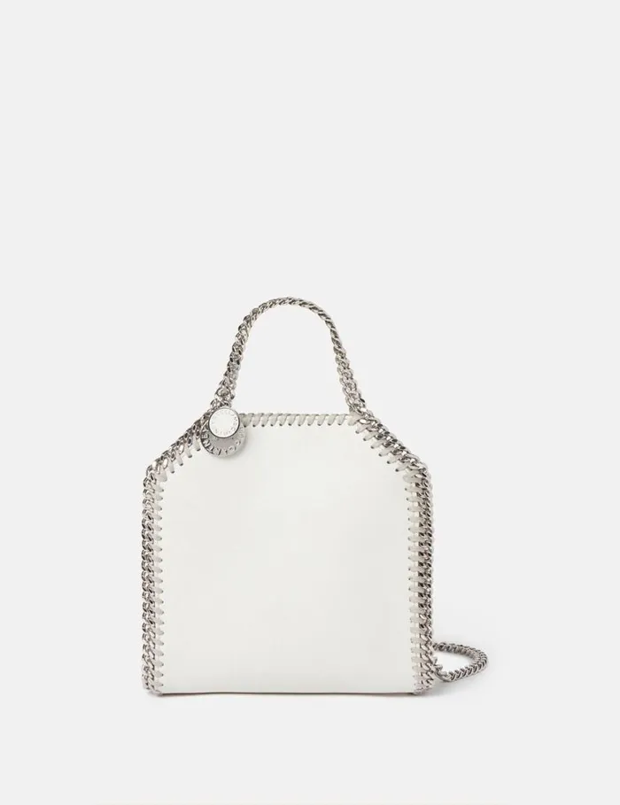Women Falabella Tiny Tote Bag Magnolia White Stella McCartney TopHandle Bags
