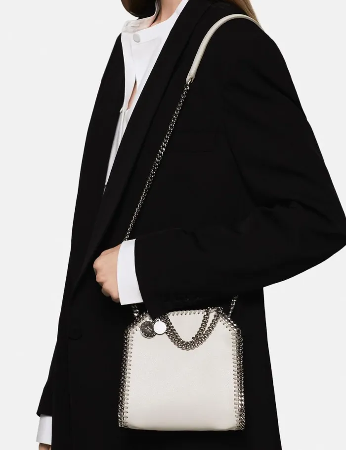 Women Falabella Tiny Tote Bag Magnolia White Stella McCartney TopHandle Bags Women Falabella Tiny Tote Bag Magnolia White Stella McCartney TopHandle Bags