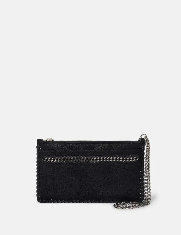 Women Falabella Wrist Pouch Pitch Black Stella McCartney Mini Bags And Clutches