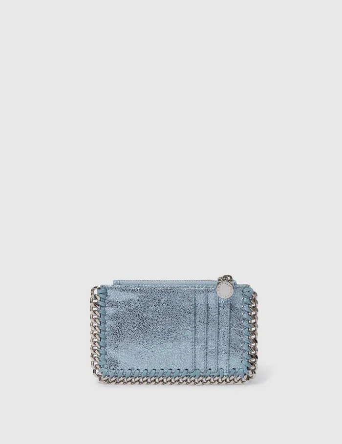 Women Falabella Zipper Cardholder Sapphire Blue Stella McCartney Card Cases Women Falabella Zipper Cardholder Sapphire Blue Stella McCartney Card Cases