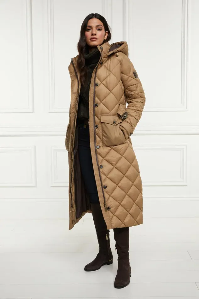 Women Farnham Longline Coat Sand Holland Cooper Coats