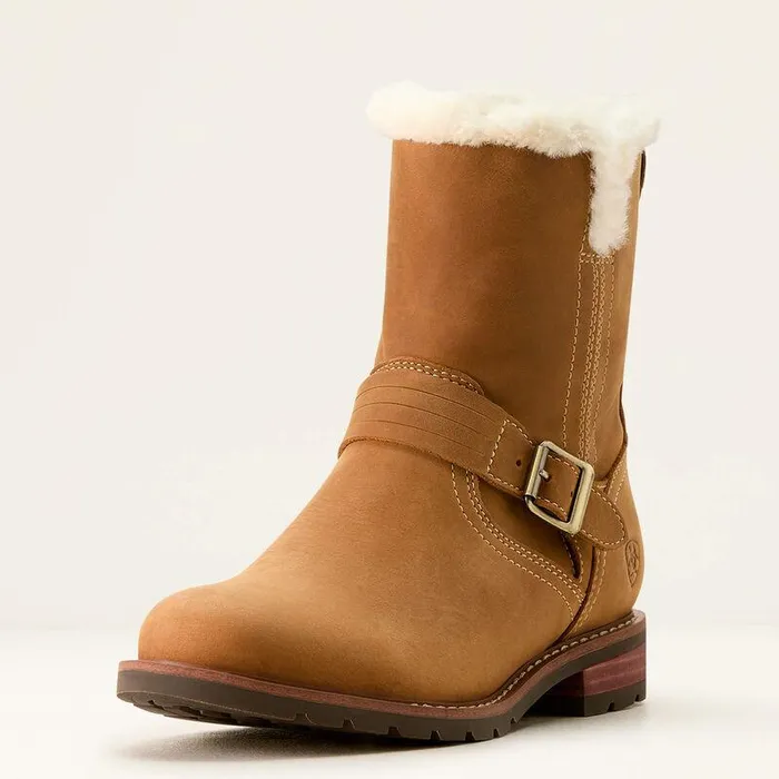 Women Fashion Boots Ariat Savannah Sherpa Waterproof Boot Carmel Tan