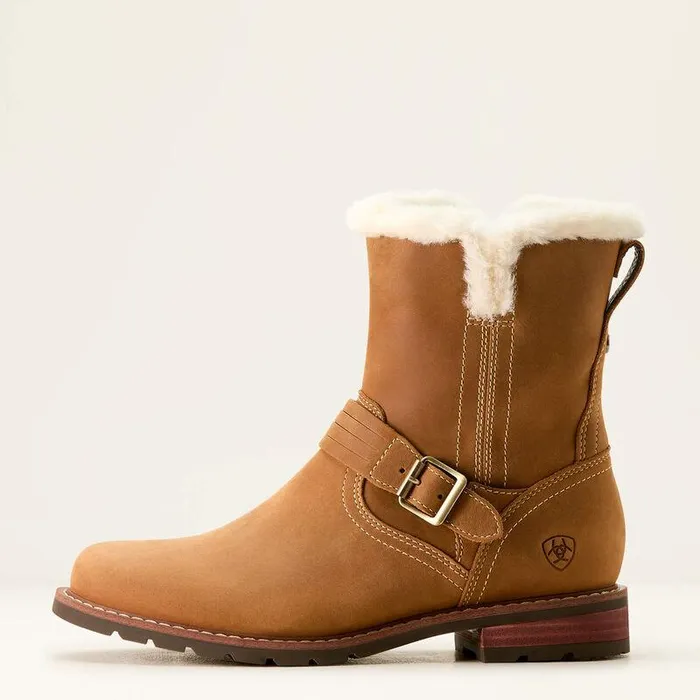 Women Fashion Boots Ariat Savannah Sherpa Waterproof Boot Carmel Tan