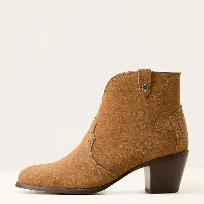 Women Fashion Boots Ariat Tilbury Boot Carmel Suede