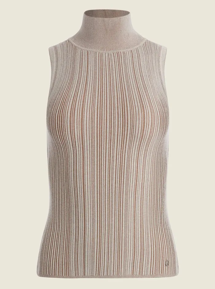 Women Fashion Tops GUESS Eco Beige Brigitte Turtleneck Top Women Fashion Tops GUESS Eco Beige Brigitte Turtleneck Top