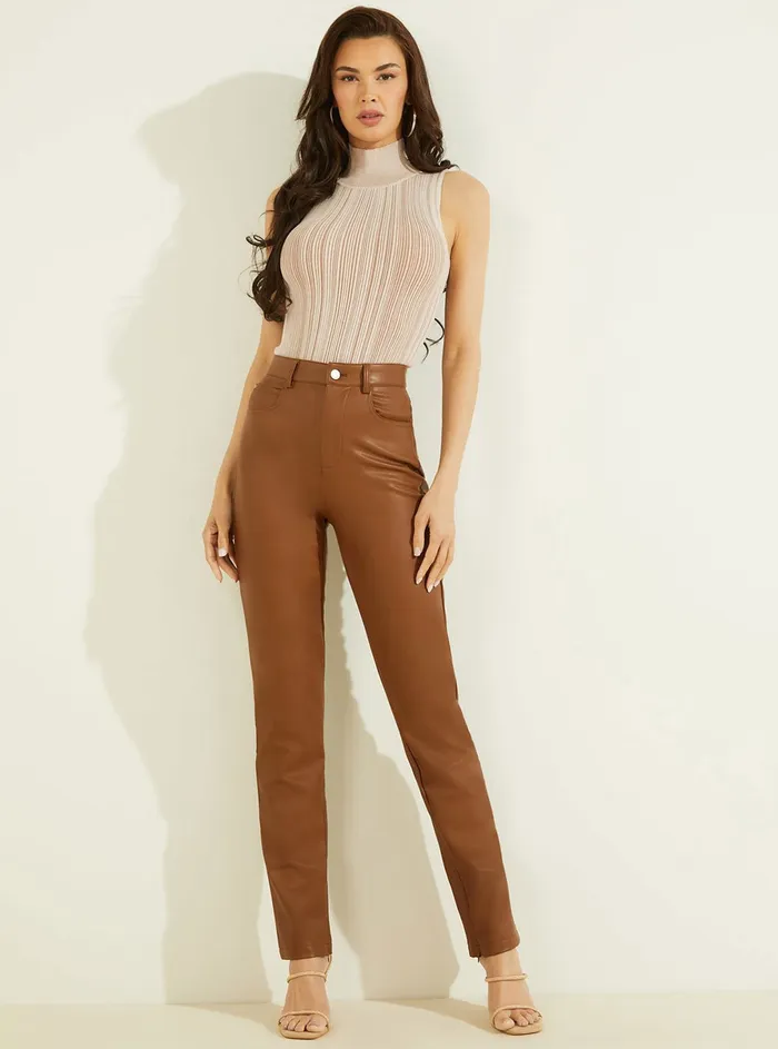 Women Fashion Tops GUESS Eco Beige Brigitte Turtleneck Top Women Fashion Tops GUESS Eco Beige Brigitte Turtleneck Top