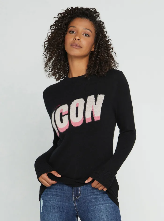 Women Fashion Tops GUESS Eco Black Juliette Knit Top