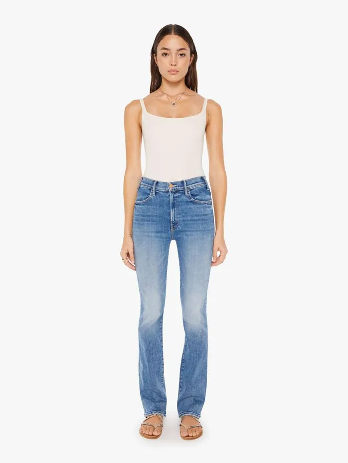 Women Flare Mother Denim The Hustler Sneak Blue medium