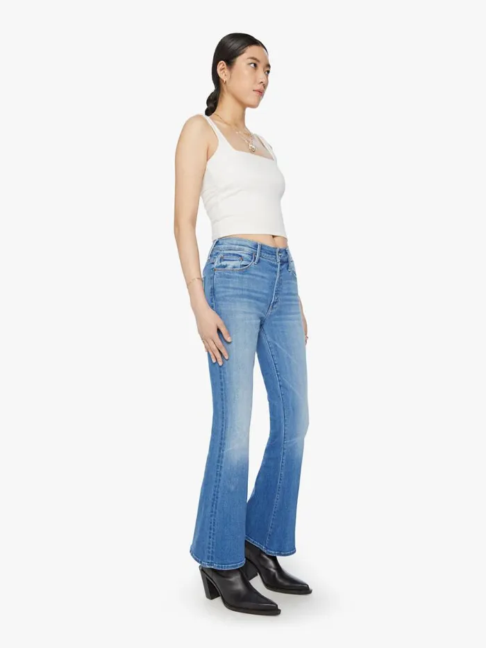 Women Flare Mother Denim The Weekender Blue medium