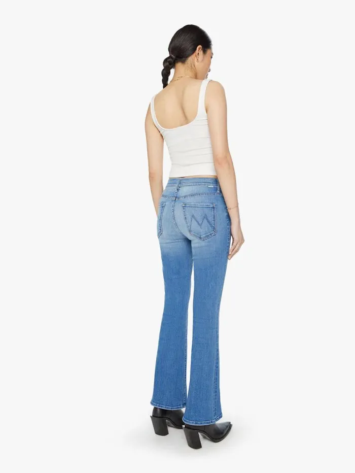 Women Flare Mother Denim The Weekender Blue medium