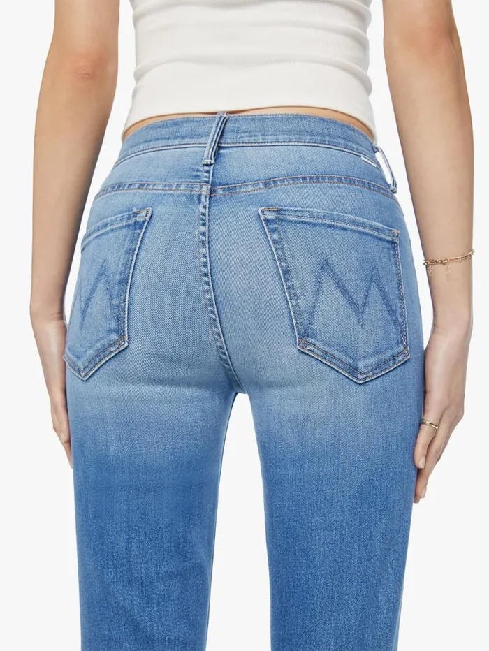 Women Flare Mother Denim The Weekender Blue medium