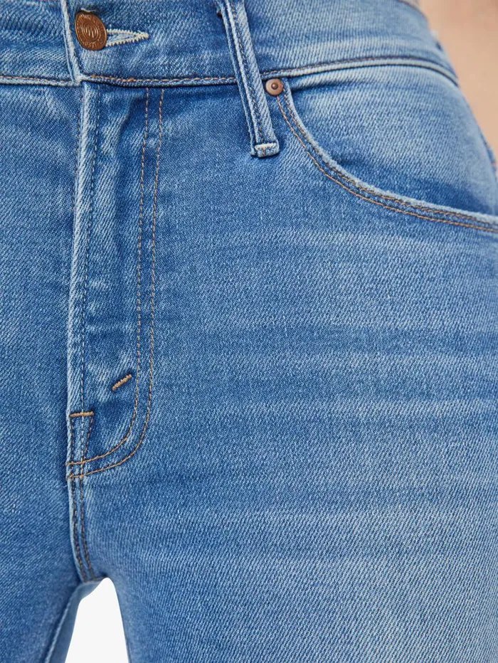 Women Flare Mother Denim The Weekender Blue medium