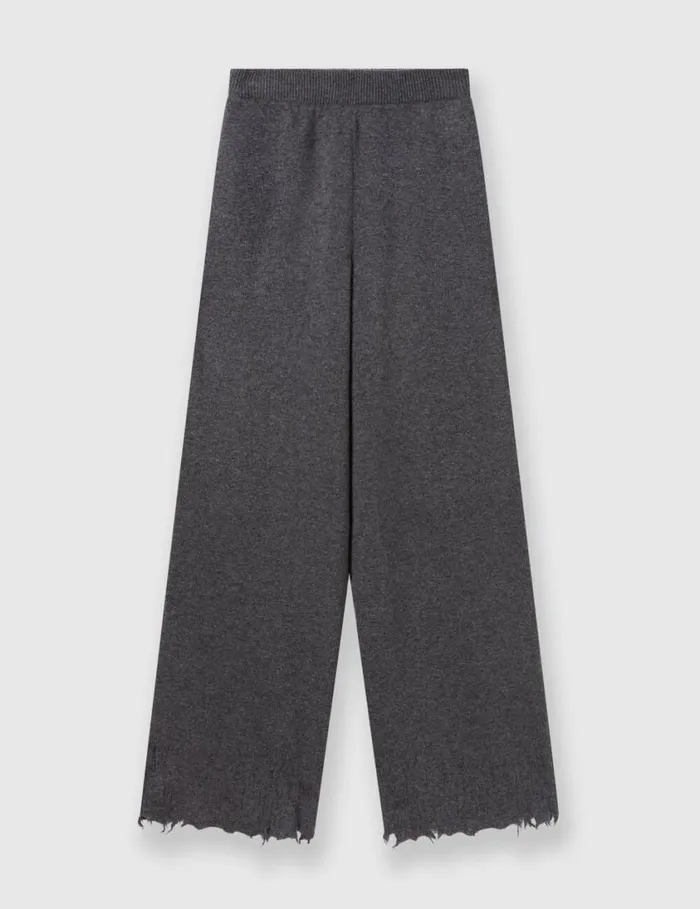 Women Flared HighRise Pants Grey Stella McCartney Knitwear