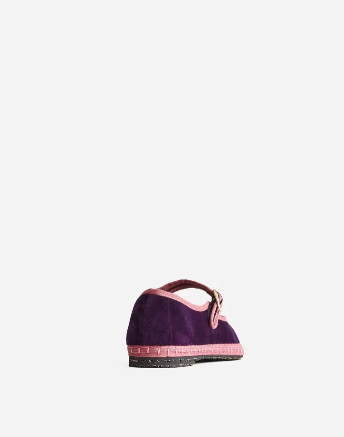 Women Flats and Loafers Madewell FlabelUS Randle Mary Janes Purple Sageblack