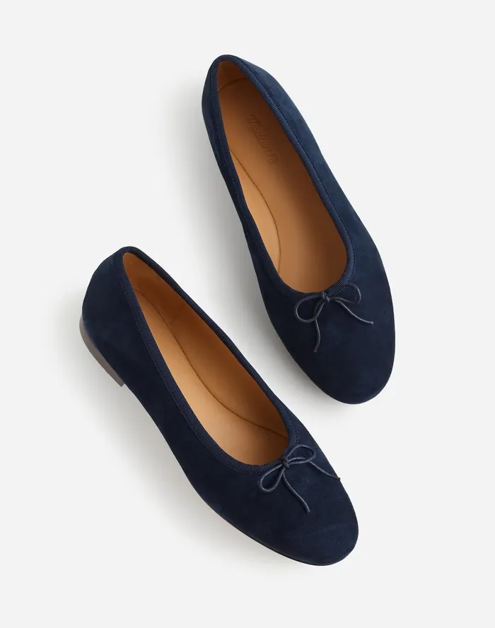 Women Flats and Loafers Madewell The April Ballet Flat Deep Indigo