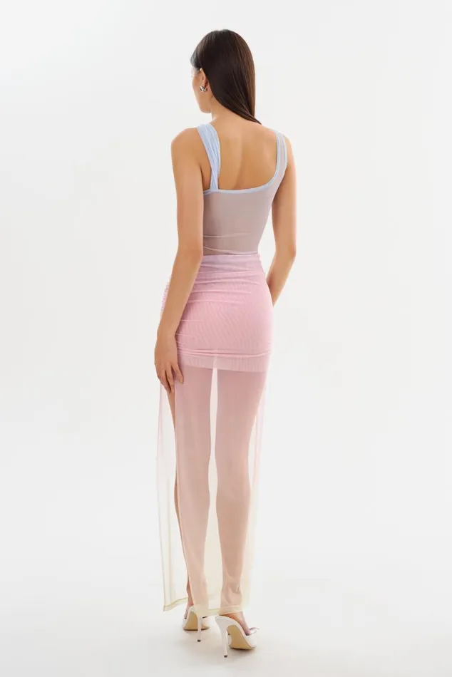 Women FLORINDA Mesh Maxi Dress Sunset Gradient LAMARQUE Dresses