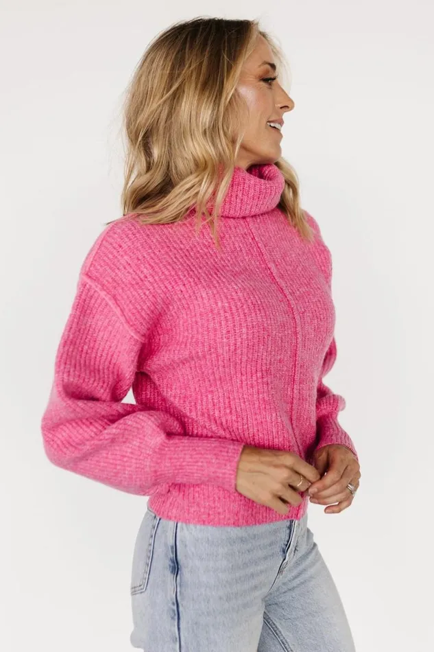 Women Frannie Knit Turtleneck Sweater Pink Baltic Born Sweaters Women Frannie Knit Turtleneck Sweater Pink Baltic Born Sweaters