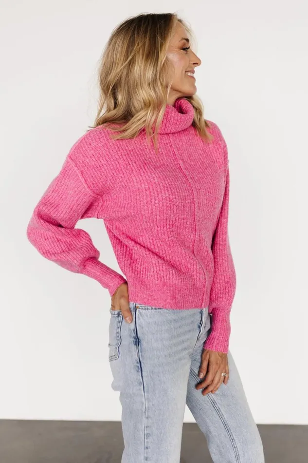 Women Frannie Knit Turtleneck Sweater Pink Baltic Born Sweaters Women Frannie Knit Turtleneck Sweater Pink Baltic Born Sweaters