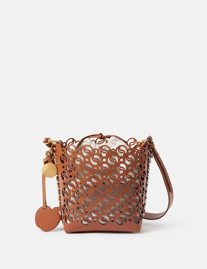 Women Frayme SWave Bucket Bag Tan Stella McCartney Crossbody Bags