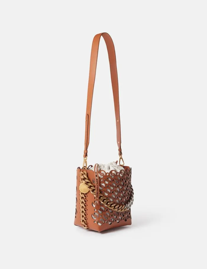 Women Frayme SWave Bucket Bag Tan Stella McCartney Crossbody Bags Women Frayme SWave Bucket Bag Tan Stella McCartney Crossbody Bags