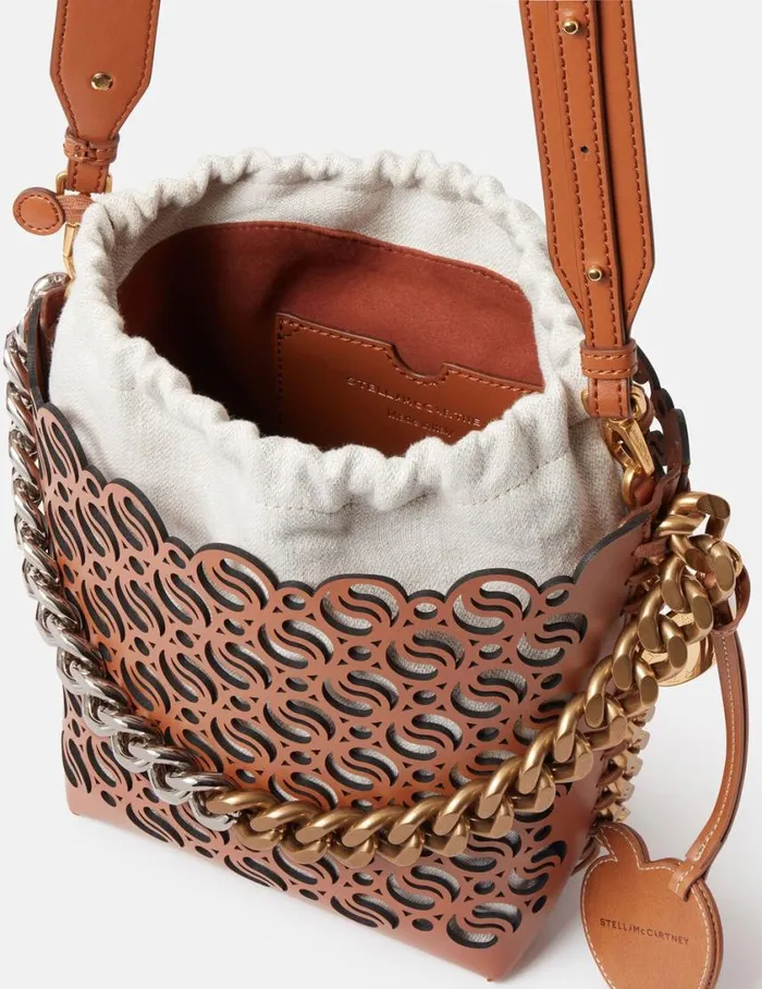 Women Frayme SWave Bucket Bag Tan Stella McCartney Crossbody Bags Women Frayme SWave Bucket Bag Tan Stella McCartney Crossbody Bags
