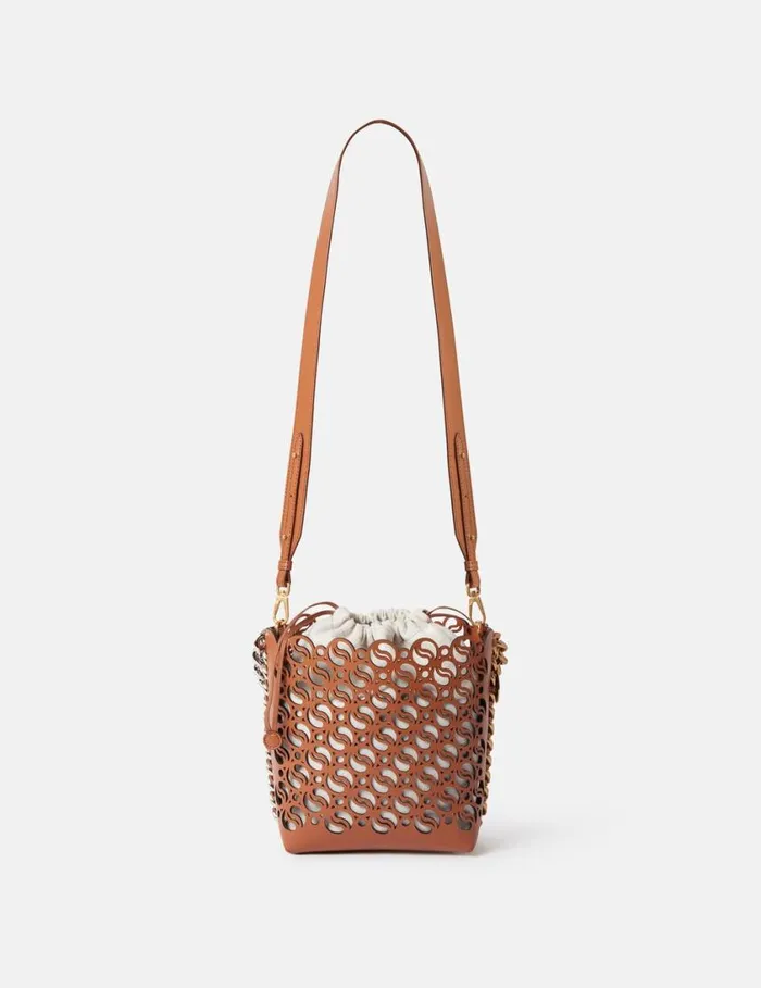 Women Frayme SWave Bucket Bag Tan Stella McCartney Crossbody Bags Women Frayme SWave Bucket Bag Tan Stella McCartney Crossbody Bags