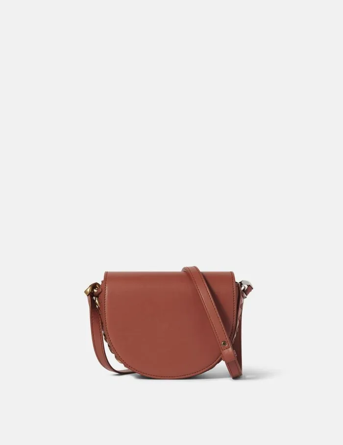 Women Frayme Small Flap Shoulder Bag Brick Stella McCartney Frayme Bag