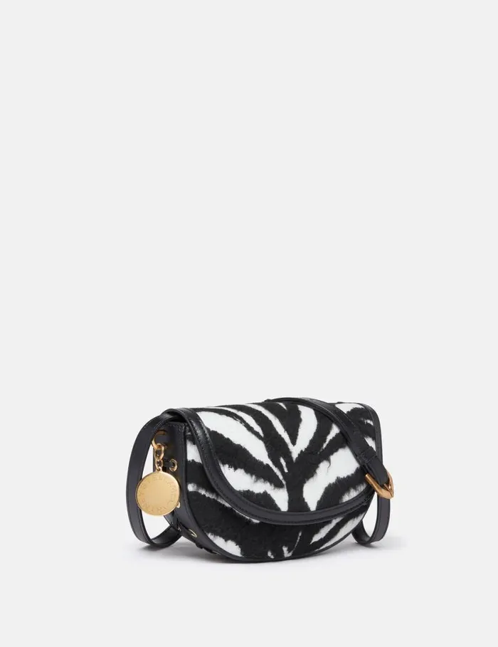 Women Frayme Tiger Pattern Shoulder Bag Black And White Stella McCartney Shoulder Bags Women Frayme Tiger Pattern Shoulder Bag Black And White Stella McCartney Shoulder Bags