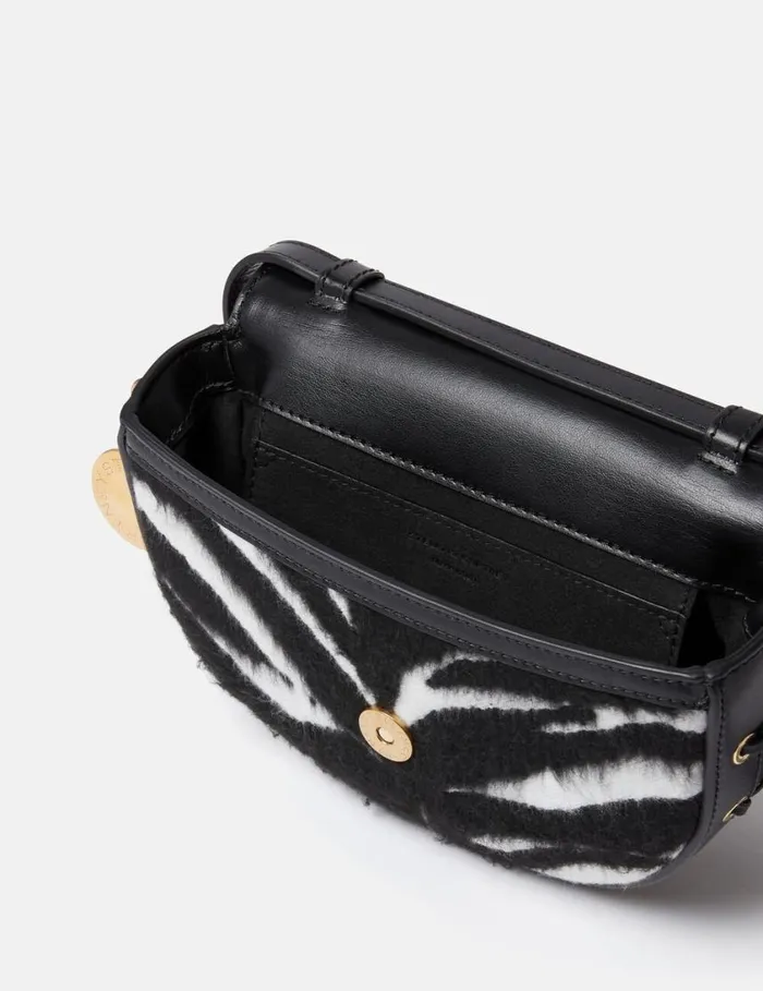 Women Frayme Tiger Pattern Shoulder Bag Black And White Stella McCartney Shoulder Bags Women Frayme Tiger Pattern Shoulder Bag Black And White Stella McCartney Shoulder Bags