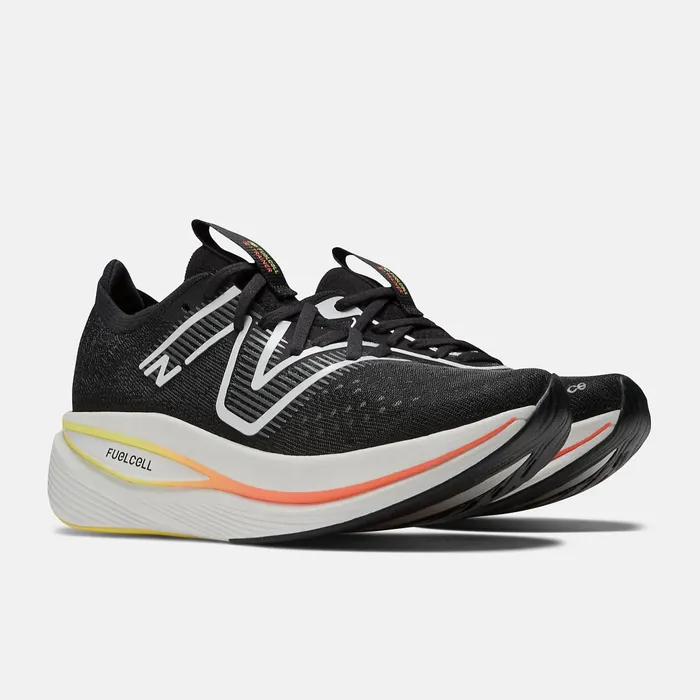 Women FuelCell SuperComp Trainer Black With Black Metallic And Neon Dragonfly New Balance Running