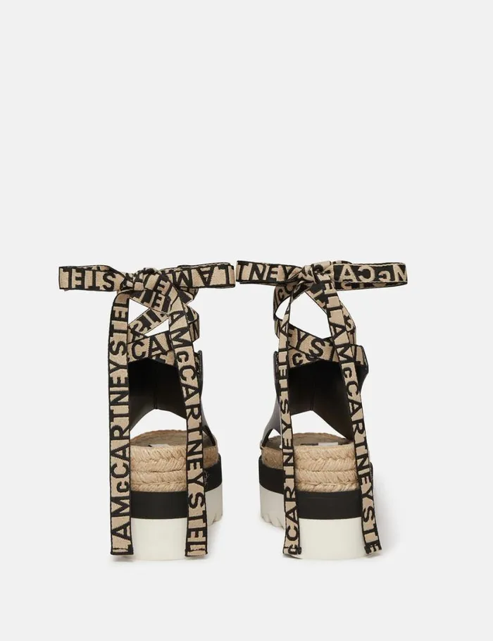 Women Gaia Peeptoe Platform Espadrilles Black Stella McCartney Espadrilles Women Gaia Peeptoe Platform Espadrilles Black Stella McCartney Espadrilles