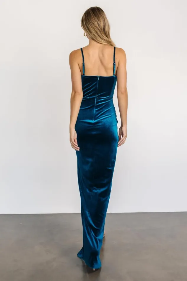 Women Gaia Velvet Gown Topaz Baltic Born Maxi Dresses