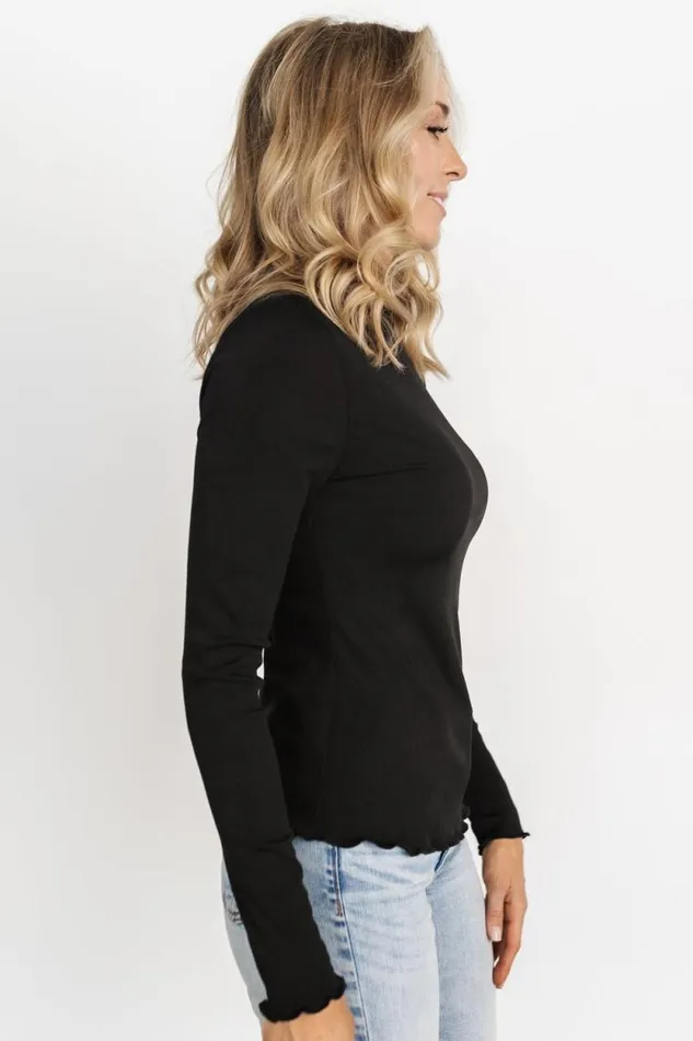 Women Gale Ribbed Top Black Baltic Born Blouses and Shirts Women Gale Ribbed Top Black Baltic Born Blouses and Shirts