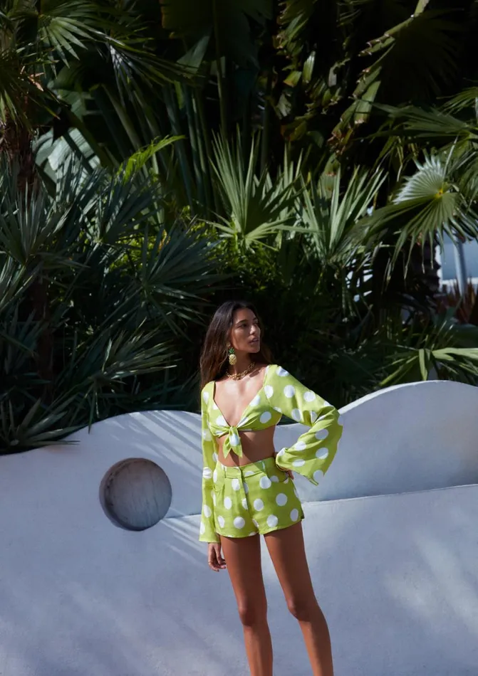 Women Galia Top Green For Love and Lemons Tops Women Galia Top Green For Love and Lemons Tops