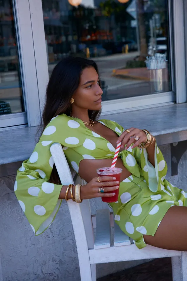 Women Galia Top Green For Love and Lemons Tops Women Galia Top Green For Love and Lemons Tops