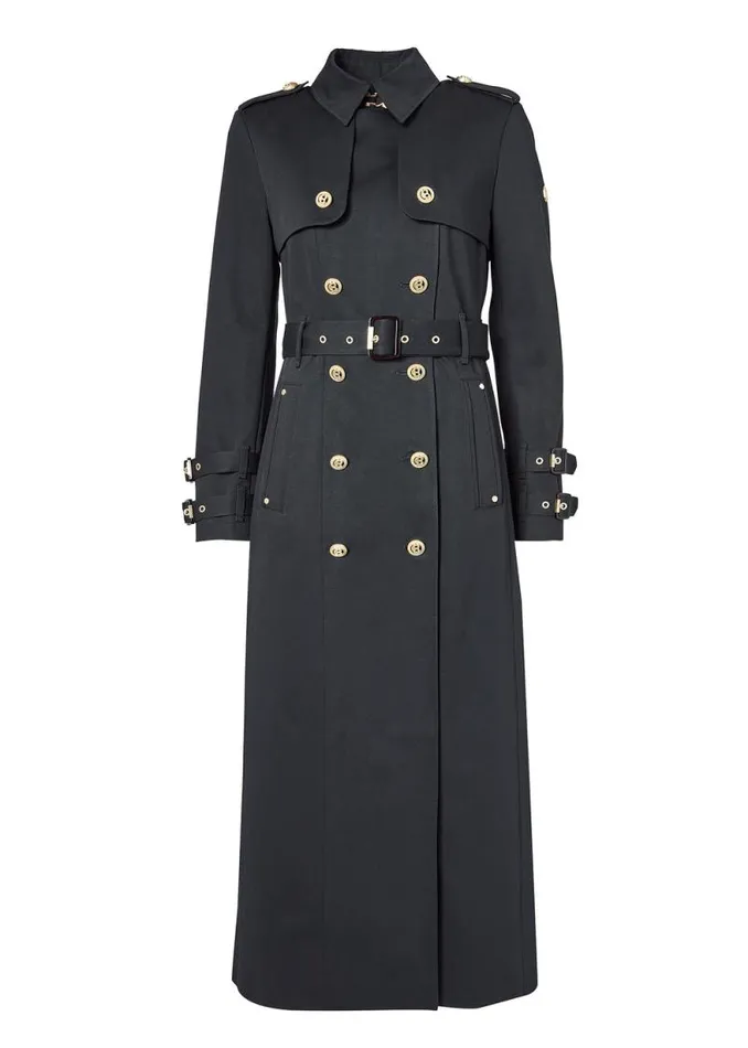 Women Gatcombe Full Length Trench Coat Black Holland Cooper Tailoring