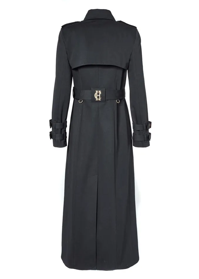 Women Gatcombe Full Length Trench Coat Black Holland Cooper Tailoring