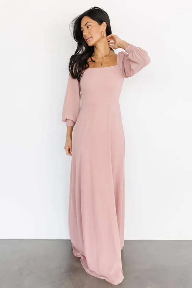 Women Giselle Maxi Dress Blush Baltic Born Maxi Dresses Women Giselle Maxi Dress Blush Baltic Born Maxi Dresses