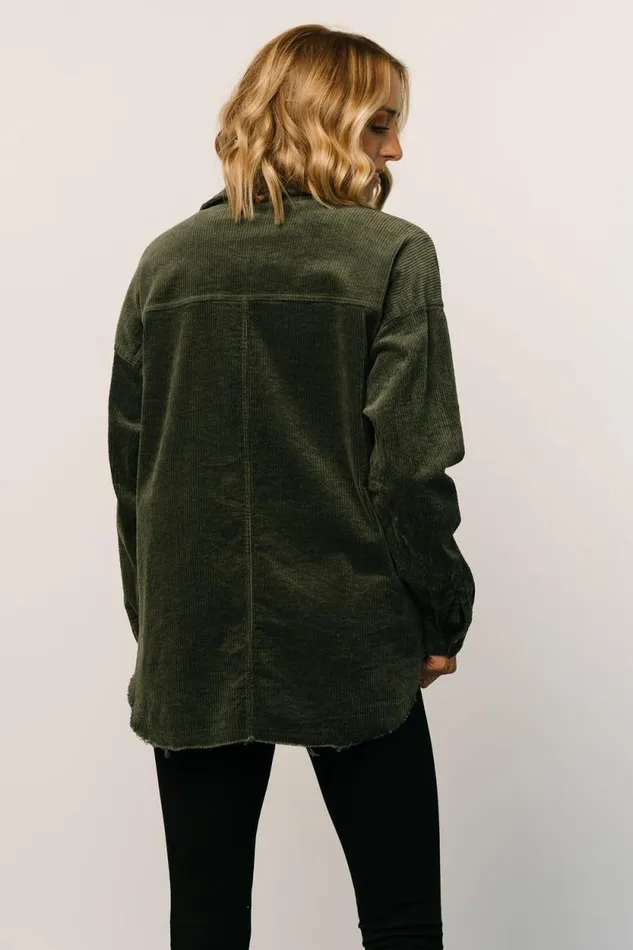 Women Greeley Corduroy Jacket Deep Green Baltic Born Outerwear