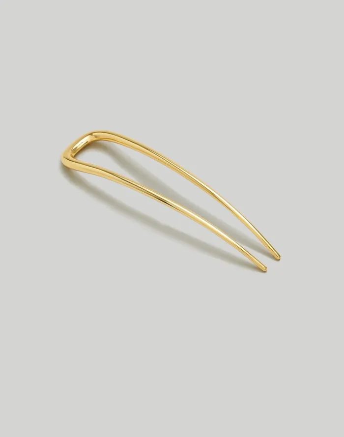 Women Hair Accessories Madewell French Hair Pin Pale Gold
