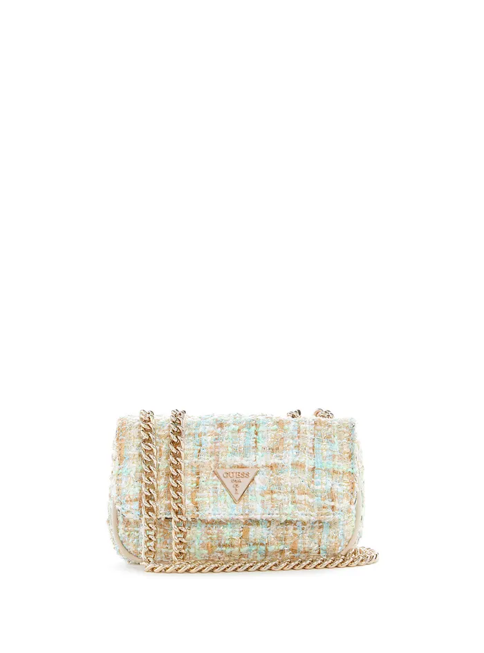 Women Half Flap GUESS Aqua Spark Quilted Mini Crossbody Bag