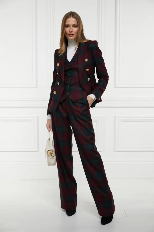 Women Hampton Waistcoat Mulberry Tartan Holland Cooper Tailoring Women Hampton Waistcoat Mulberry Tartan Holland Cooper Tailoring