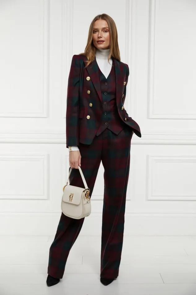 Women Hampton Waistcoat Mulberry Tartan Holland Cooper Tailoring Women Hampton Waistcoat Mulberry Tartan Holland Cooper Tailoring